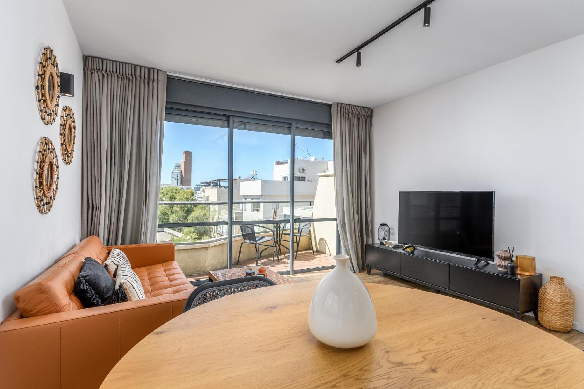Modern & Sunny 1 Bdr W Balcony And Parking Apartman Tel-Aviv Kültér fotó