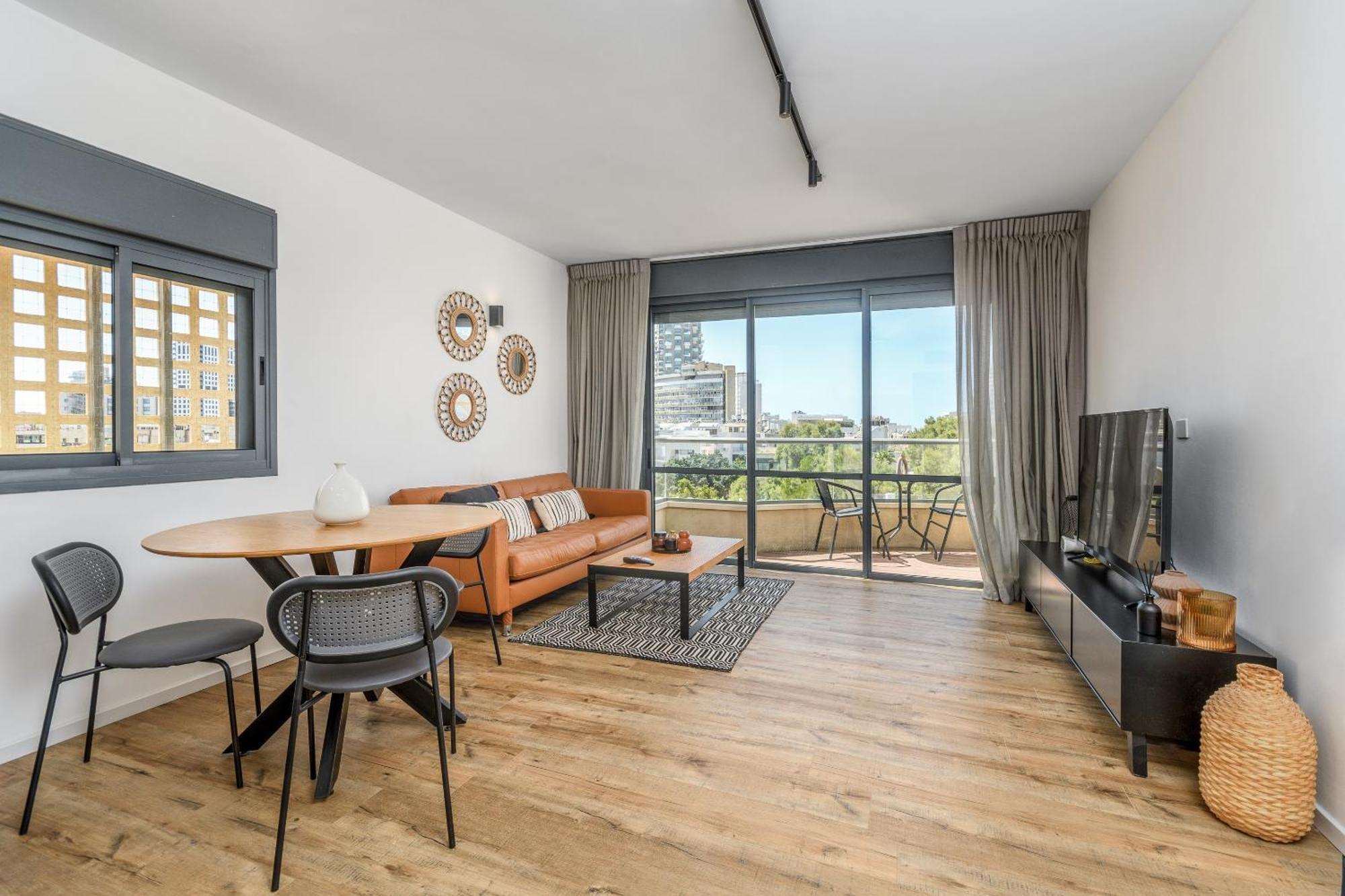 Modern & Sunny 1 Bdr W Balcony And Parking Apartman Tel-Aviv Kültér fotó